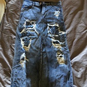 Maxi jean skirt